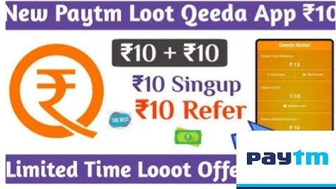 New App Qeeda App Free Paytm Cash Rs.10 Signup + Rs.10 Per Refer || by technical ravindra