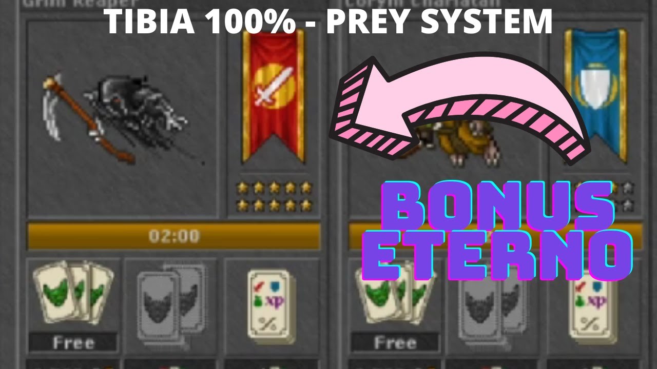 Portal Tibia - Prey System - Loot Bônus! Mais fotos:    Informações