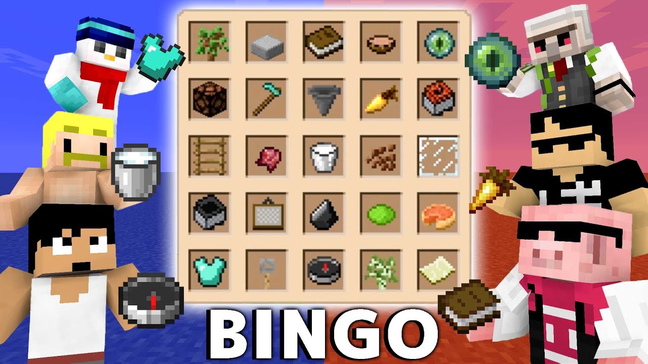 指定したアイテムを集めるビンゴサバイバル マイクラ Youtube