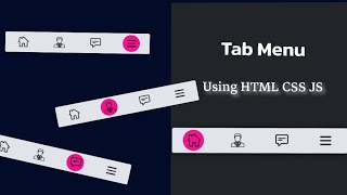 How To Make Tab Menu Using HTML CSS and JavaScript #webdesign #cssanimation