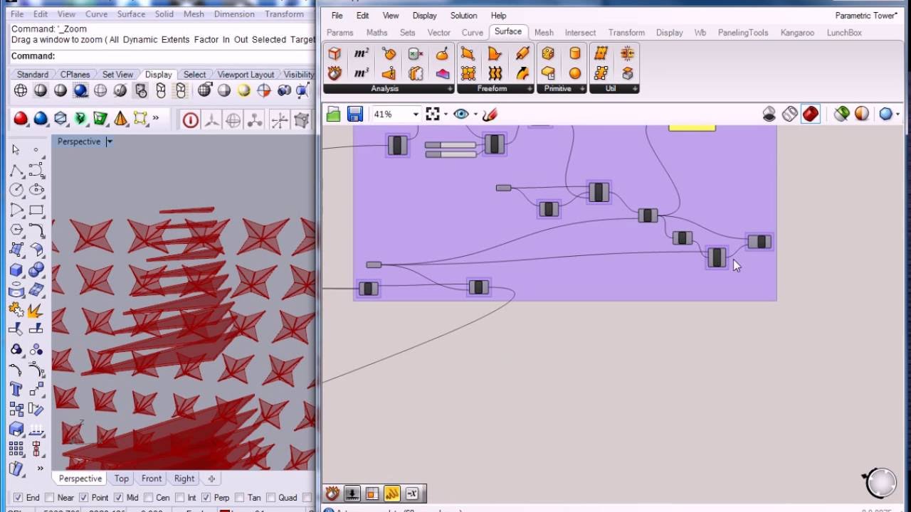 Grasshopper - Parametric Tower 15 - Facade - Sun Responsive ...