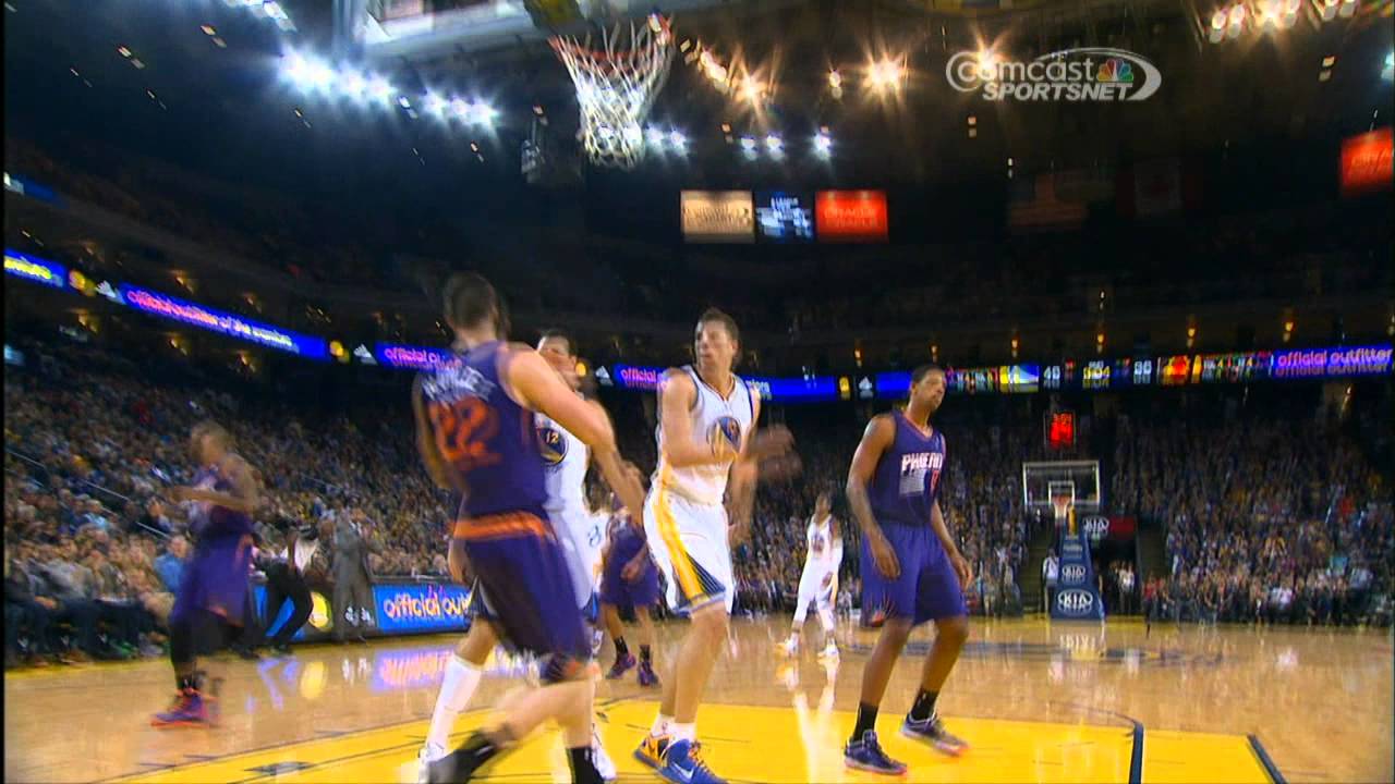 David Lee Dunks on Miles Plumlee!
