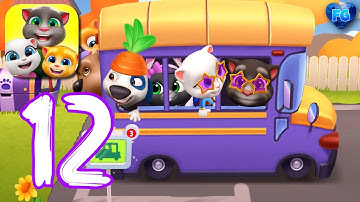 My Talking Tom Friends - Gameplay Walkthrough Part 12: Bus, levels up & more... (iOS,Android) [HD]