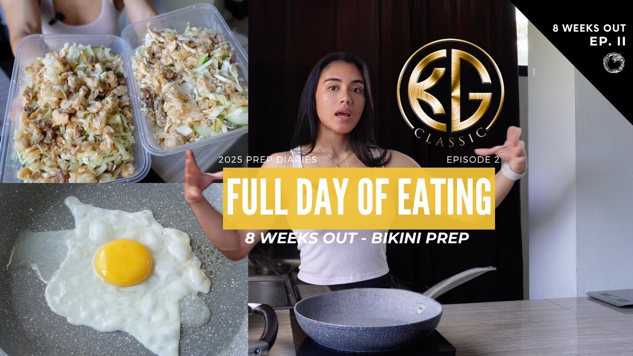 Bikini Prep FULL DAY OF EATING - 8 Weeks Out | 2025 Prep Diaries Ep. 2