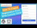 how to create registration form with custom fields in Gutenberg?