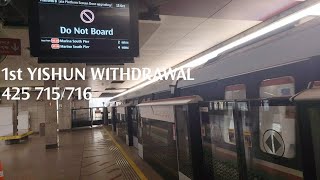 [1st Yishun NB Withdrawal] SMRT KSF C151C 715/716 at Yio Chu Kang MRT (DNB) 