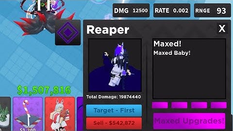 Even more maxed reaper. | arena tower defence
