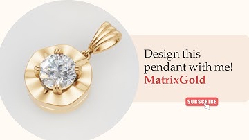 Design a Stunning Pendant in MatrixGold | Jewelry CAD Tutorial