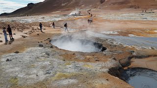 WALKING ON MARS IN ICELAND! NÁMAFJALL HVERIR GEOTHERMAL FIELD (4K)