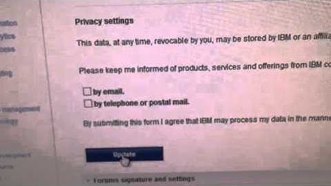 IBM developerWorks preferences fail