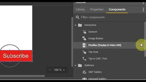 The Tap Area component in GOOGLE WEB DESIGNER