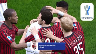 AC Milan defeats Juventus F.C for SUPERCOPPA ITALIAN | eFootball
