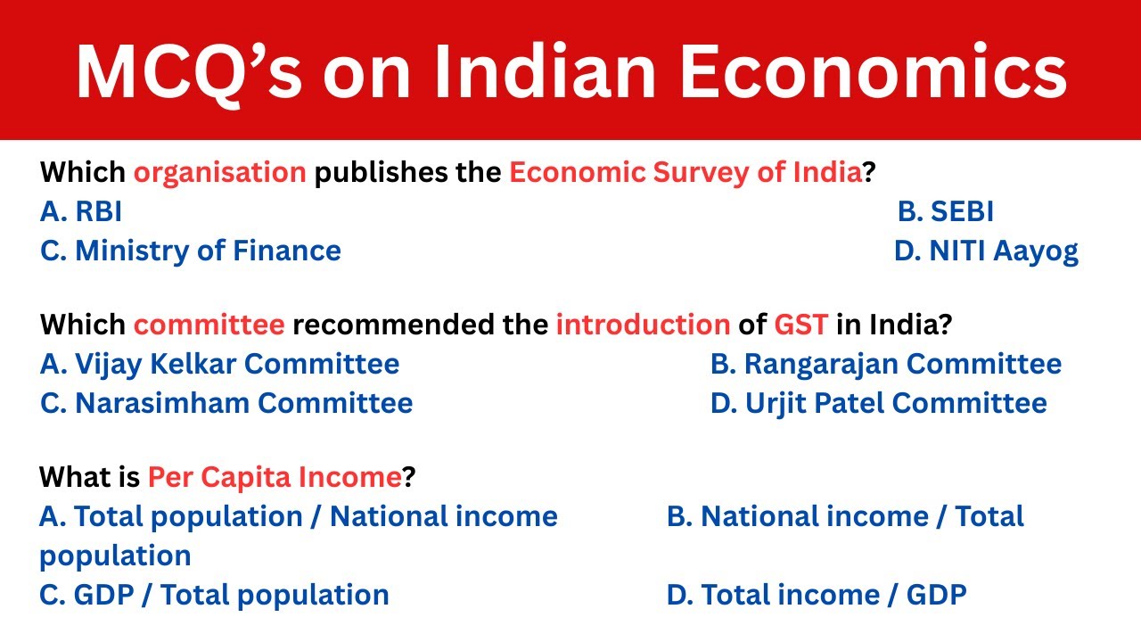Top 15 Economics MCQ | Basic MCQ on Economics for Exams