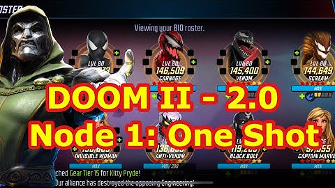 Doom II Raids | Bio Node 1 - One Shot | Doom 2.0 | Marvel Strike Force - Free to Play