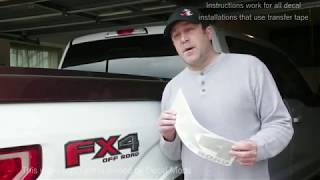 Truck Bed Side Decal Sticker Installation Instructions 4x4 Z71 FX4 TRD STX STR Pro4X - Decal Mods