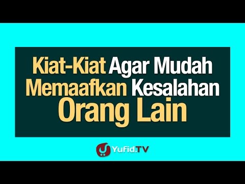 Kiat Kiat Agar Mudah Memaafkan Kesalahan Orang Lain Poster Dakwah Yufid Tv Youtube