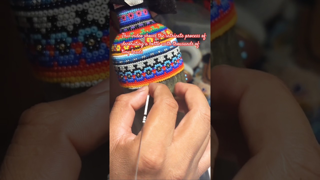 Amazing Handmade Beaded bottle Decoration.  