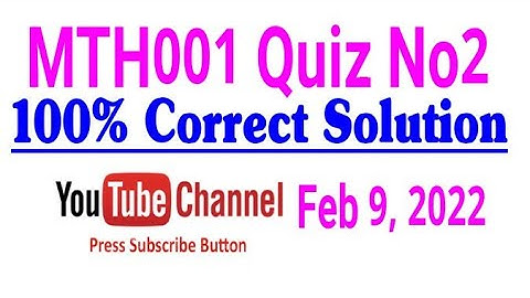 MTH001 Quiz No2 100% Correct Answers|| virtual University| vu mth001 ||