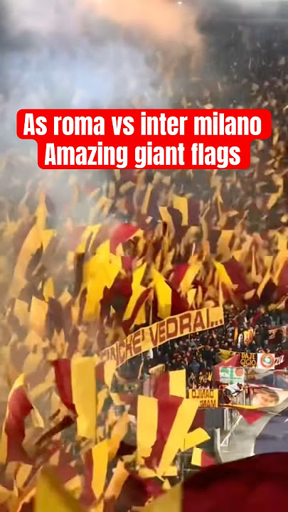AS Roma Fans Cover the Stadium with Thousands of Flags vs Inter Milan! Unbelievable Choreo in Rome!