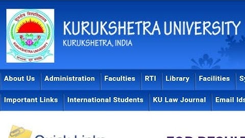 Kurukshetra University Update,Results Declared Today,Odd Sem Exam News , Mercy Chance Std. Problem !