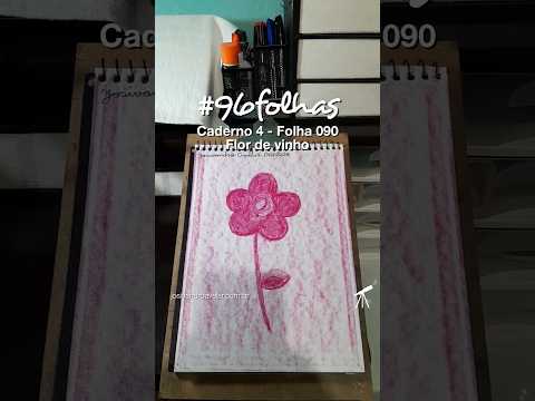 #96folhas caderno 4 - 090: Flor de vinho