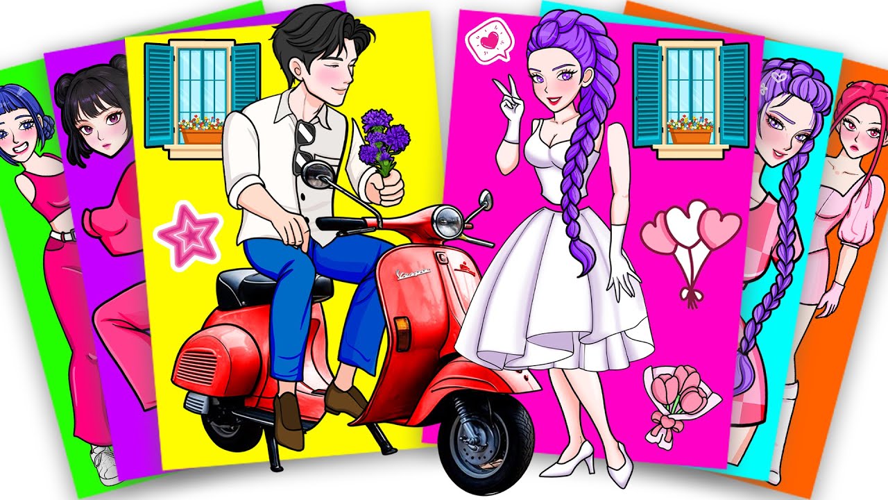 TRUE LOVE of HUNTRIX RUMI and JINU SAJA - KPOP DEMON HUNTERS | STICKER BOOK DIY