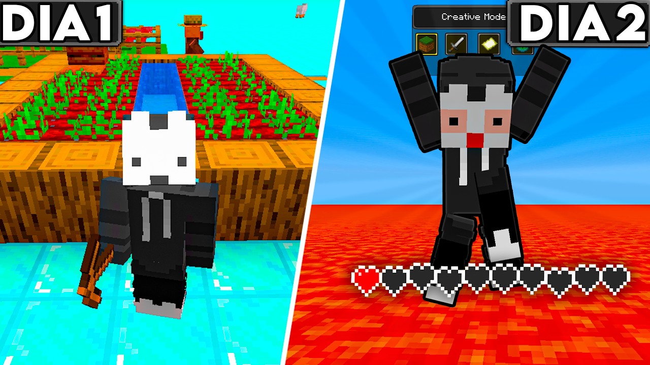 O CHÃO MUDA TODO DIA No minecraft