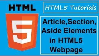 Using Section, Aside, header & footer in HTML 5 | Urdu & Hindi tutorial | Technical College