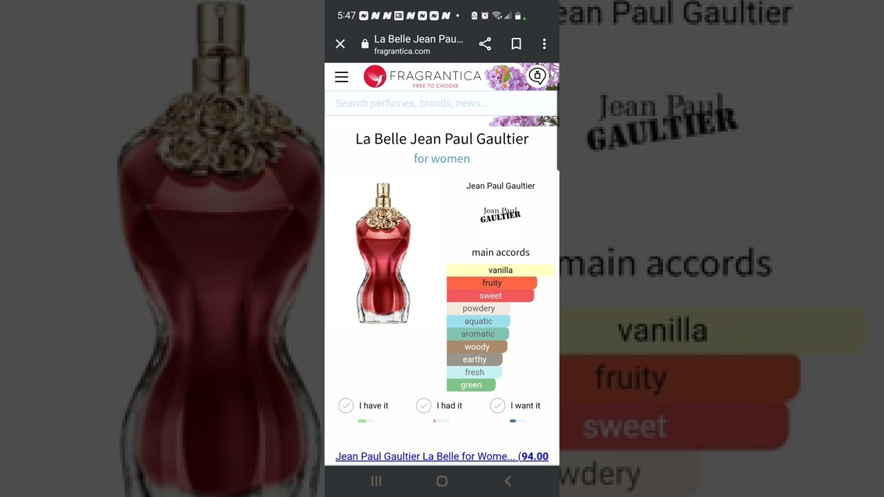 La Belle, Jean Paul Gaultier Fragrance 