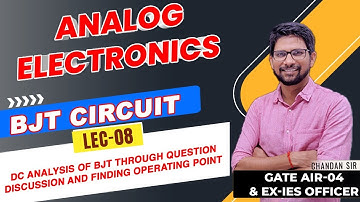 Lec 08 DC Analysis of BJT through question discussion and finding operating point Analog Electronics