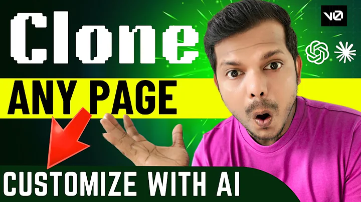 CLONE any WEBSITE Page using AI - Just Paste the link! (Customize)