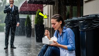 Milionário vê sua empregada comendo sobras atrás do restaurante... e descobre o motivo do silêncio