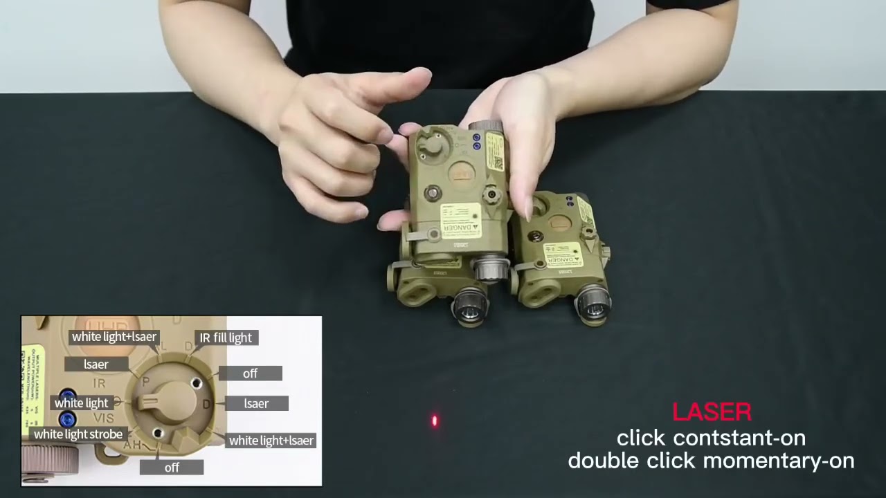 WADSN Airsoft UHP AN PEQ-15 PEQ15 LA5C Red Dot Green Blue IR Fill Light Laser Indicator