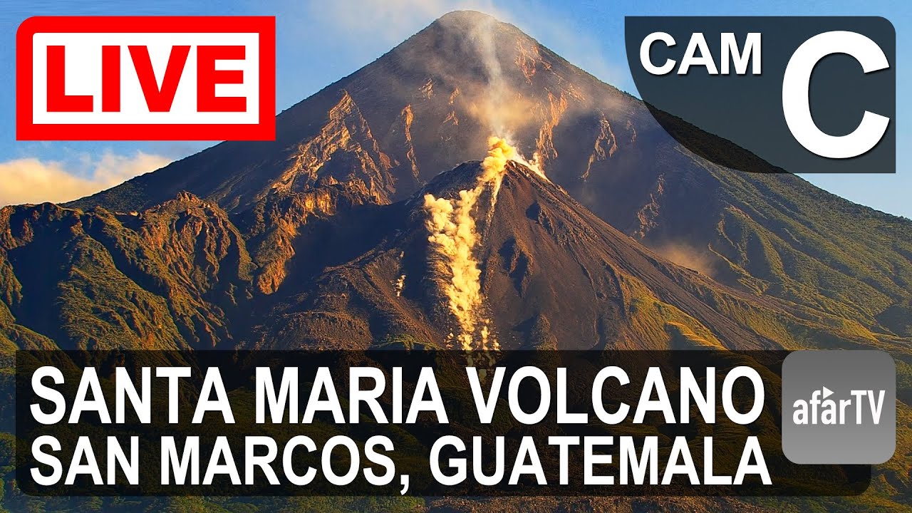 🔴 Live Now: 24/7 Santa Maria (Santiaguito) Volcano in 4K Ultra HD (Cam C)