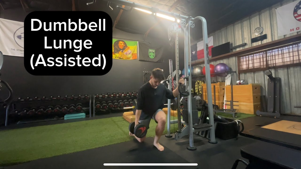Dumbbell Lunge (assisted): Contralateral Lod - YouTube