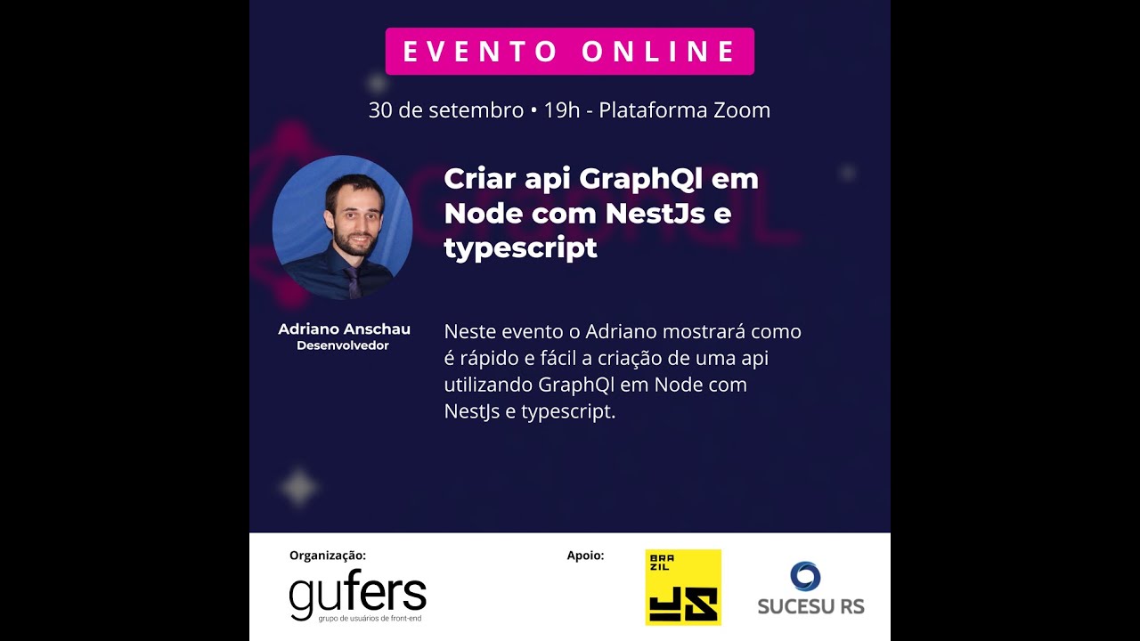 GUFERS - Criar api GraphQl em Node com NestJs e typescript - YouTube