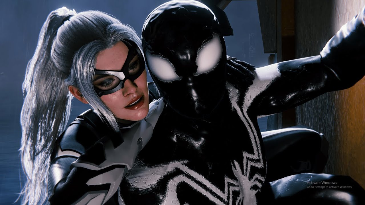 BLACK🕷VENOM IN SPIDERMAN REMASTERED BLACK WEB SWINGING #venom