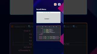 scroll Menu behaviour || HTML CSS #coding #htmlcssjavascript #frontendcourse #css #html