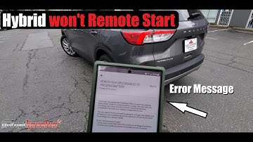 Ford Escape Hybrid will not remote start (WEAK 12 Volt Battery, DEEP SLEEP MODE) | AnthonyJ350