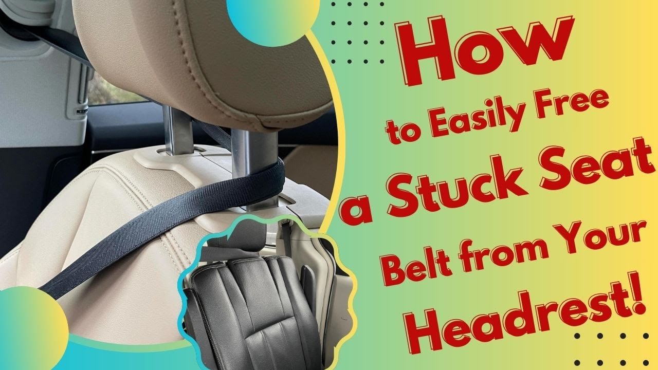 How to free and fix a stuck safety belt buckle 