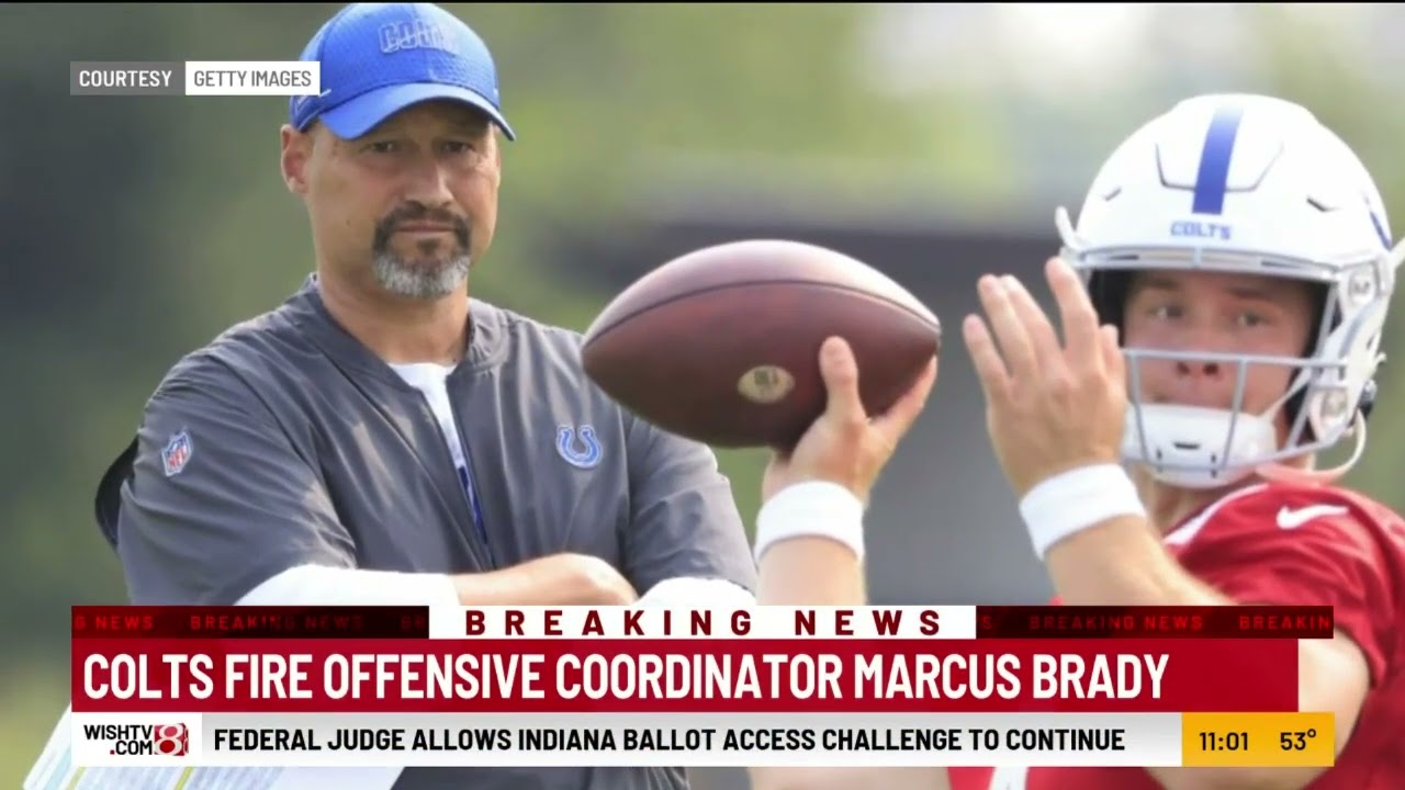 Colts fire offensive coordinator Marcus Brady