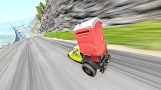 Full Throttle INSANE Long Downhill lane ' | BeamNG.drive Epic Crashes &amp; Speed Test #59