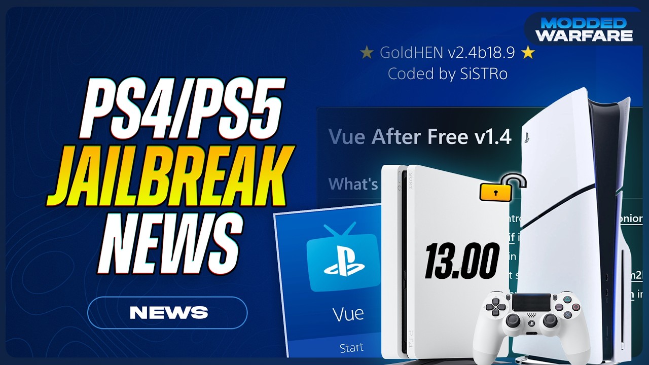 PS4/PS5 Jailbreak News: PSVue 13.00 Stability Update, GoldHEN 2.4b18.9, PS5 12.70 & VoidShell Beta