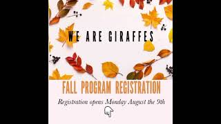 Fall program registration
