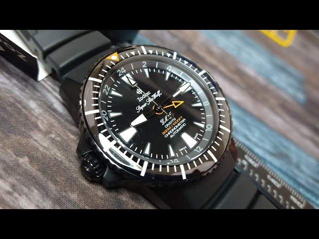 Zodiac ZO3557 Super Sea Wolf Pro-Diver GMT Automatic Rubber Strap