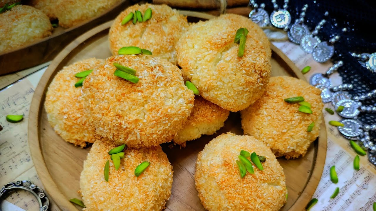 أقراص جوز الهند لأول مرة رح تشوفو اسهل وأنجح طريقة و سر نجاح الوصفة بالتفصيل 👌 coconut cookies
