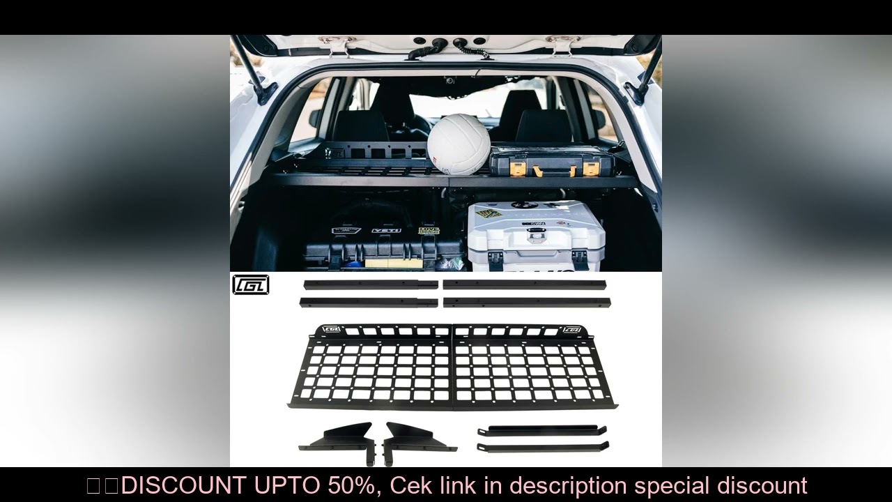 CGZ Molle Panel Fit for Toyota RAV4 2019-2024 Rear Trunk Shelf Storage Cargo Organizers Debris Racks