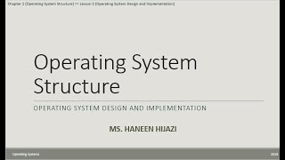 2 5 Operating System Design and Implementation
