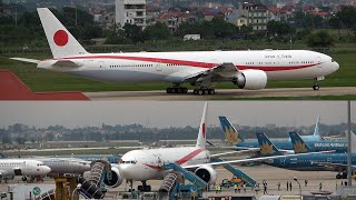 Chuyên cơ của Thủ tướng Nhật Bản cất cánh ở sân bay Nội Bài. Kết thúc chuyến thăm Việt Nam.