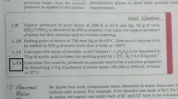 calculate the osmotic pressure and pascal exerted by a solution prepared by dissolving 1